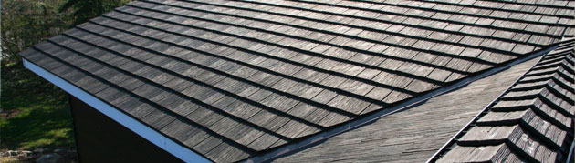 New roof installation with rubber tiles