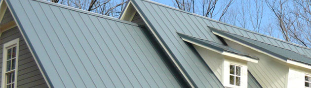 New roof installation with standing-seam steel